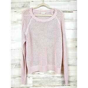 Spartina 449 Womens XXL Lavender Alice Dolman Open Knit Lightweight Sweater